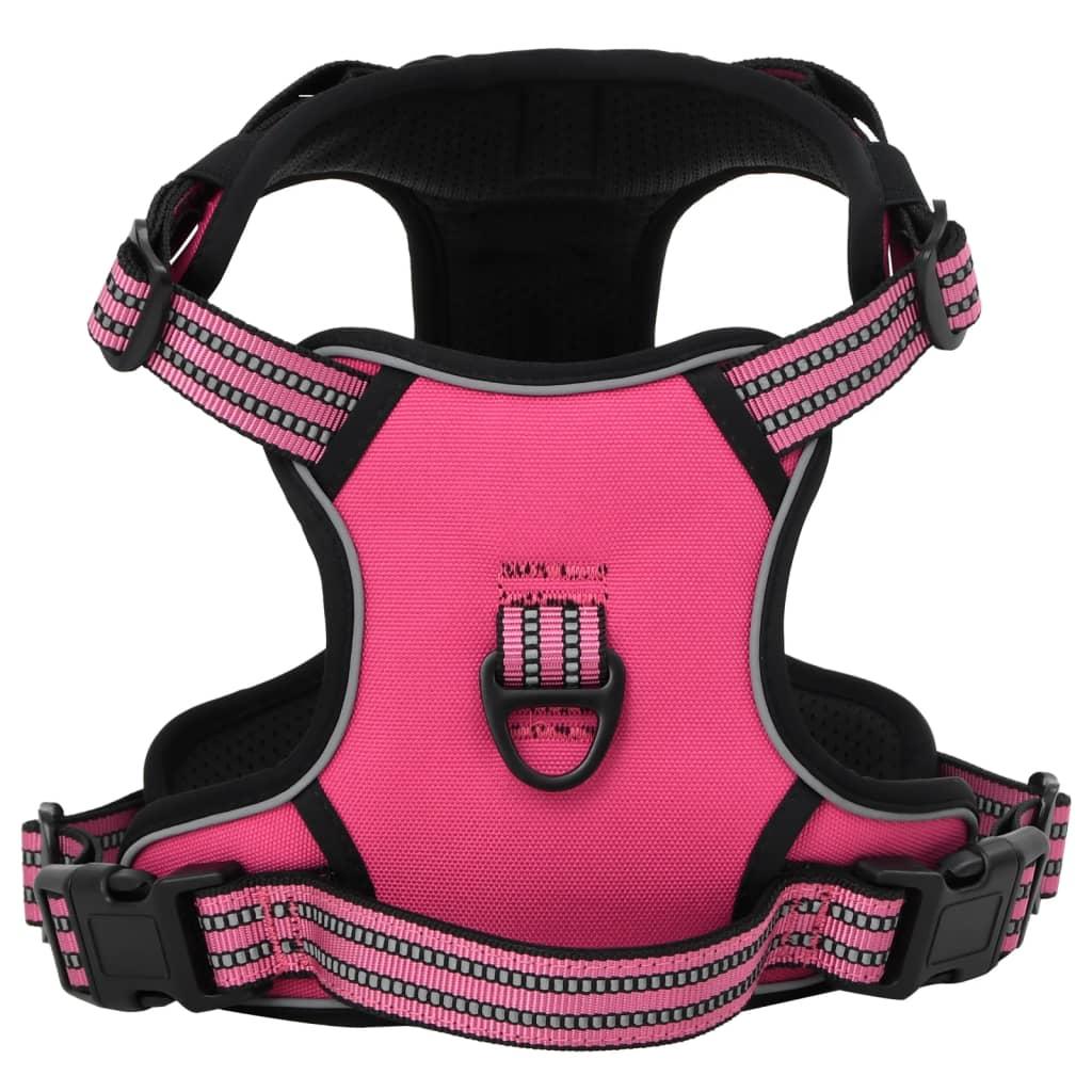 Hundesele Med Refleksstriber Str M Justerbar Pink