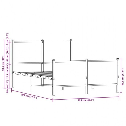 Sengeramme uden madras 120 x 190 cm - sonoma-eg