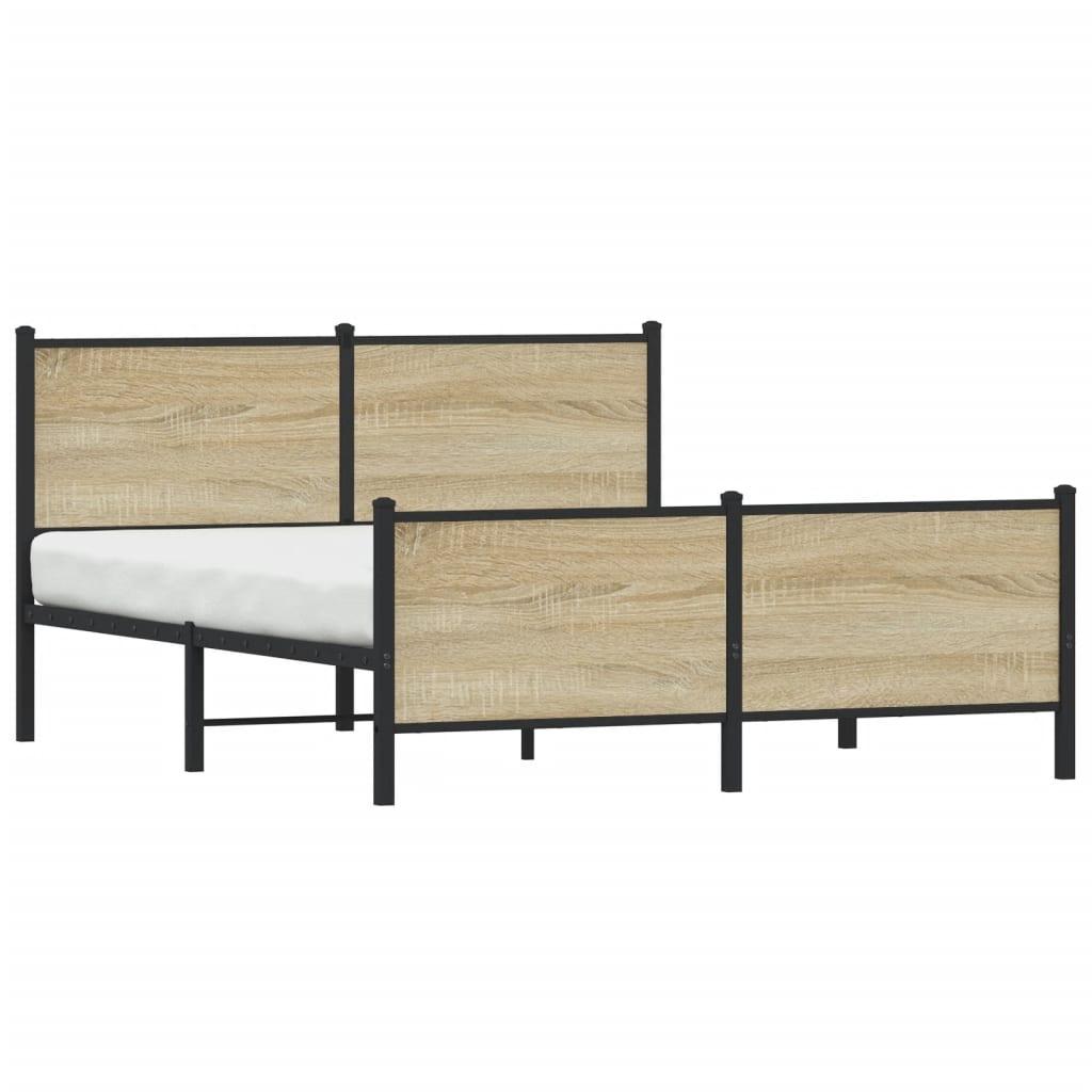 Sengeramme i metal 137x190 cm - sonoma-eg