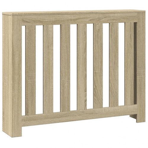 Radiatorskjuler 104×20×82 cm i sonoma-eg - lameldesign