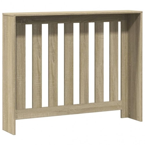 Radiatorskjuler 104×20×82 cm i sonoma-eg - lameldesign