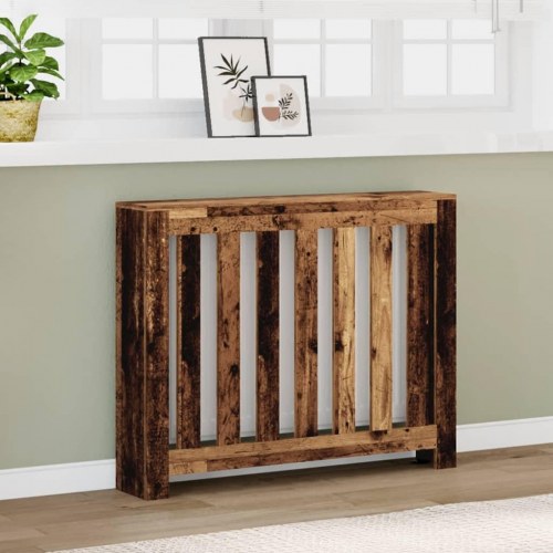 Radiatorskjuler 104×20×82 cm i konstrueret træ - antikt træ