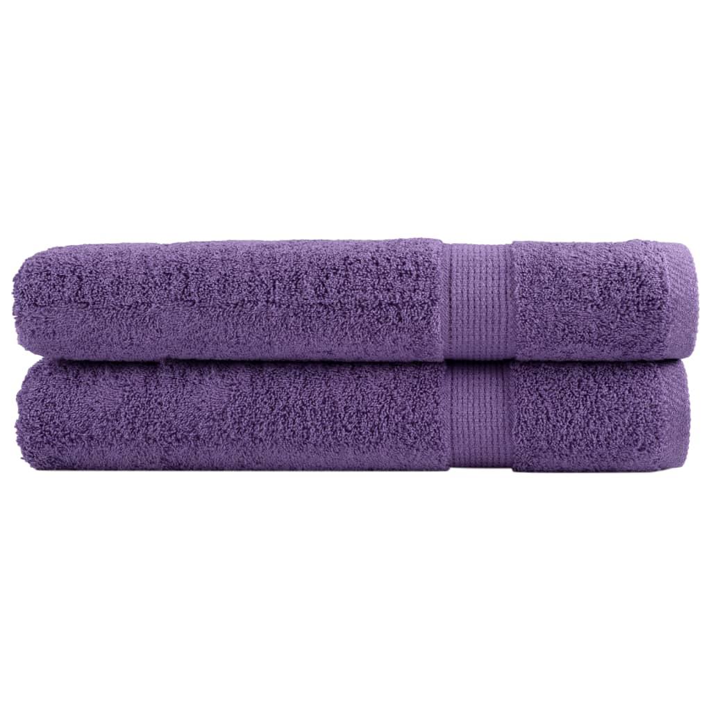 Saunahåndklæder SOLUND 2 stk. Premium 80 x 200 cm 600 g/m² lilla