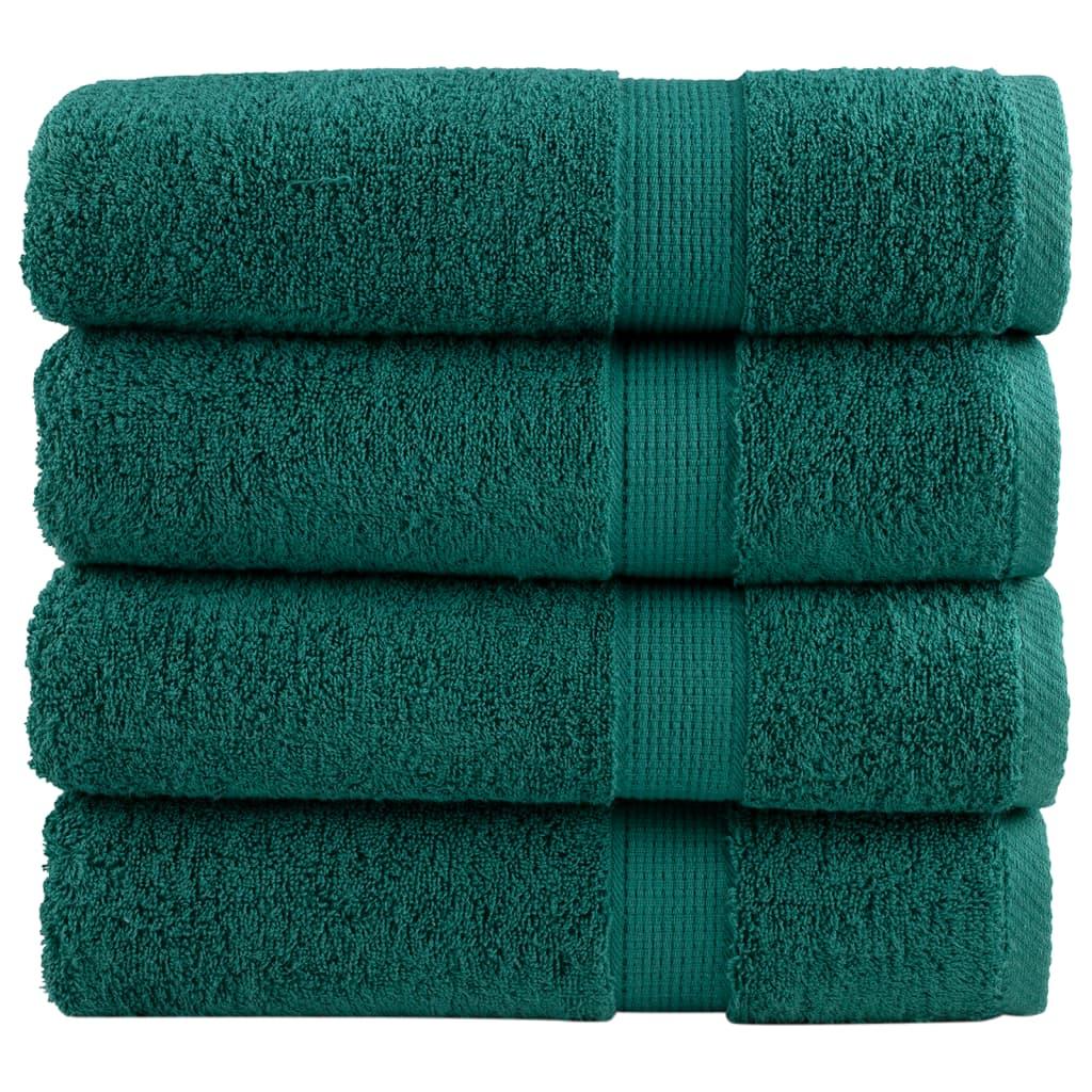 Badehåndklæder SOLUND 4 stk. Premium 100x150 cm 600 g/m2 grøn