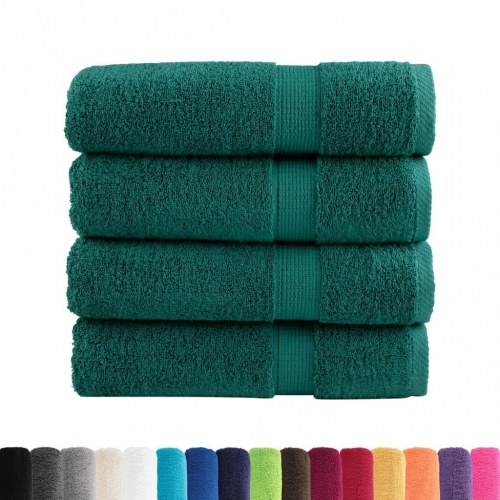 Badehåndklæder SOLUND 4 stk. Premium 100x150 cm 600 g/m2 grøn