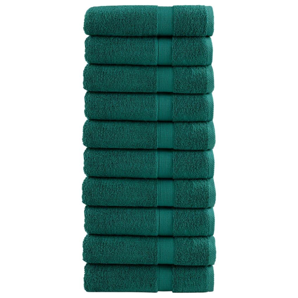 Håndklæder SOLUND 10 stk. Premium 70x140 cm 600 g/m2 grøn