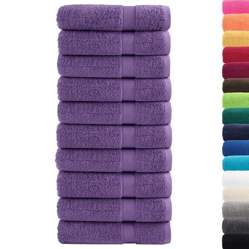 Håndklæder SOLUND 10 stk. Premium 50x100 cm 600 g/m2 lilla