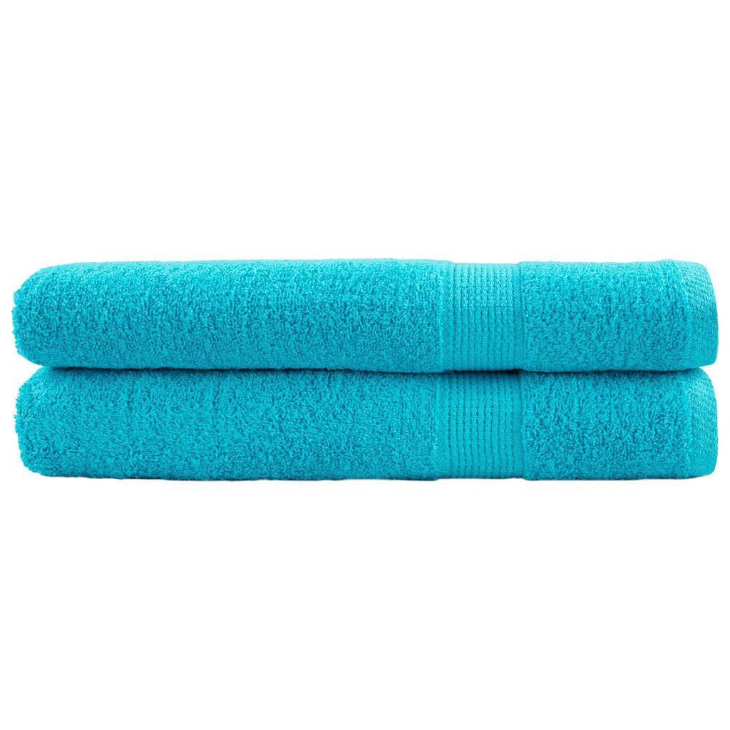vidaXL saunahåndklæder SOLUND 2 stk. Premium 80x200 cm 600 g/m2 turkis