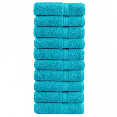 Håndklæder SOLUND 10 stk. 50 x 100 cm 600 g/m² - turkis