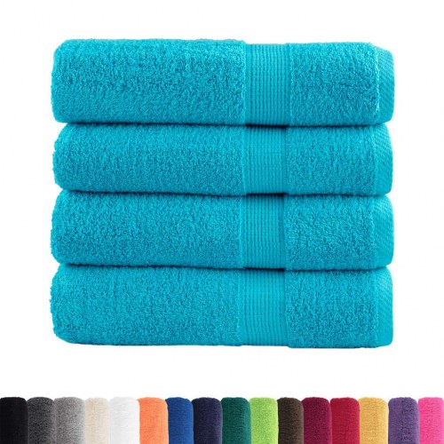 Badehåndklæder SOLUND 4 stk. 70 x 140 cm 600 g/m² - turkis