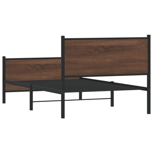 Sengeramme 107 x 203 cm - brun egetræ