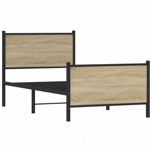 Sengeramme uden madras 90 x 190 cm i metal - sonoma-eg