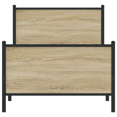 Sengeramme uden madras 90 x 190 cm i metal - sonoma-eg