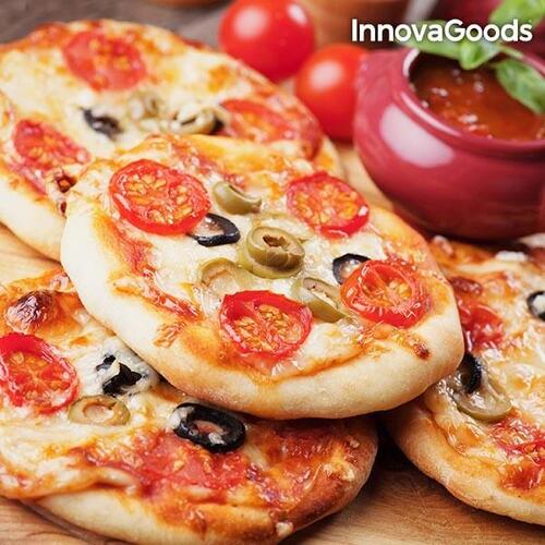Ovn til Mini Pizzaer med Opskriftsbog Presto! 700W Rød Sort