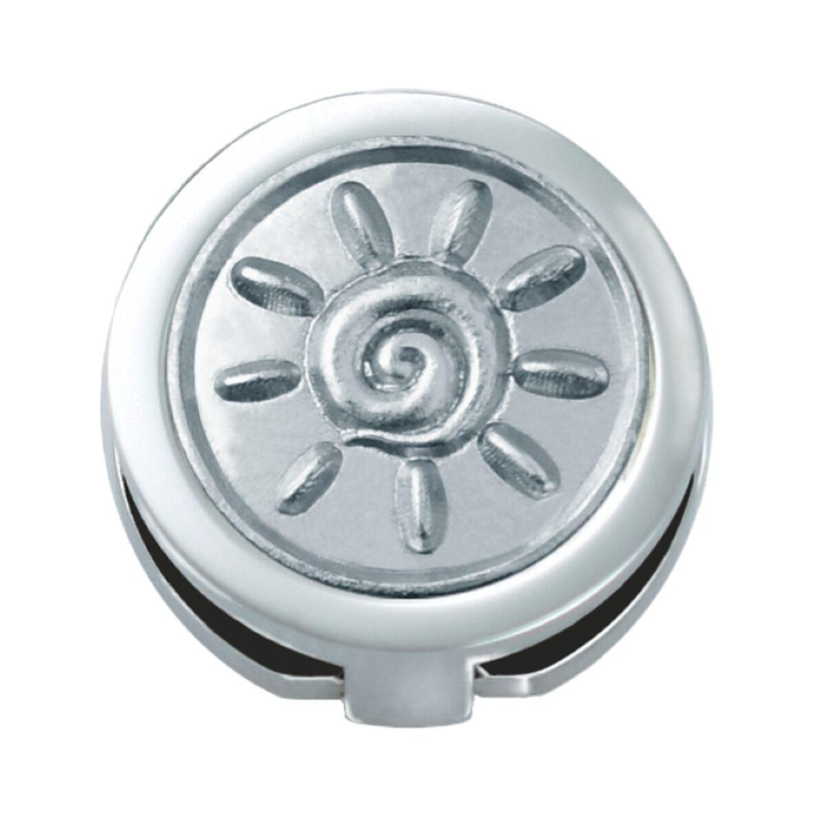 Perle-charms TJC-5-14-03 - sølvlook med solmotiv