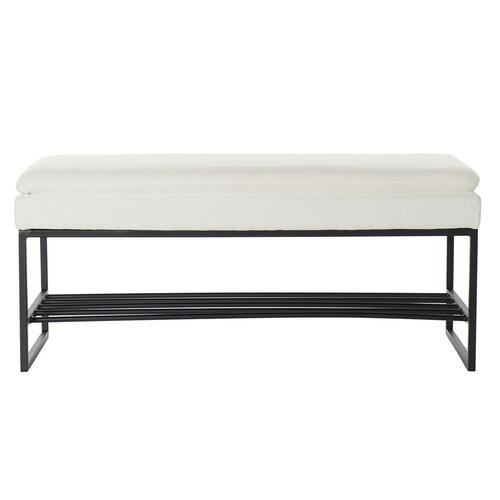 Foot-of-bed Bench Sort Beige Jern 80,5 x 36 x 35,5 cm