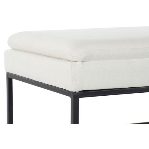 Foot-of-bed Bench Sort Beige Jern 80,5 x 36 x 35,5 cm