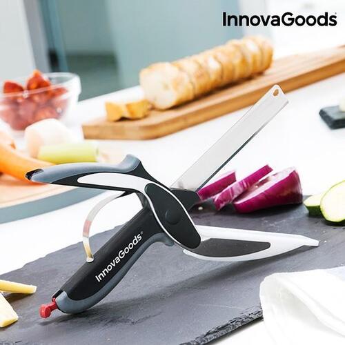 InnovaGoods Køkken Kniv-Saks Med Integreret Mini Skærebræt