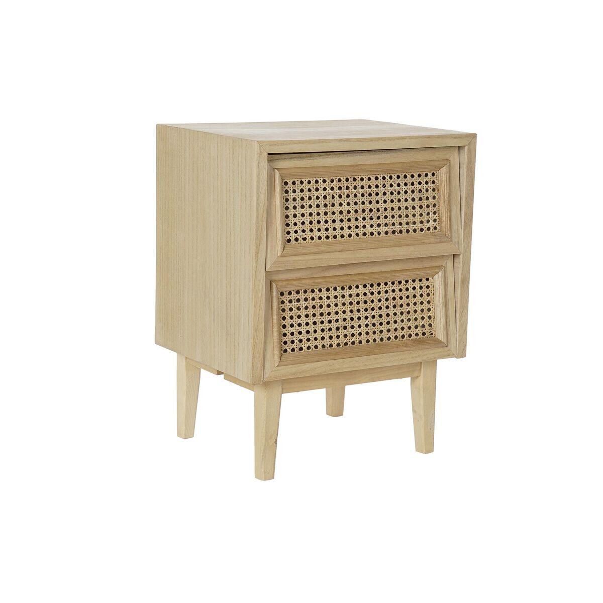 Natbord Natur Rattan Paulonia Træ 43 X 33 7 X 56 Cm