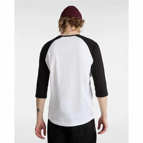 Kortærmet Sport T-shirt Vans Style 76 Raglan Hvid S