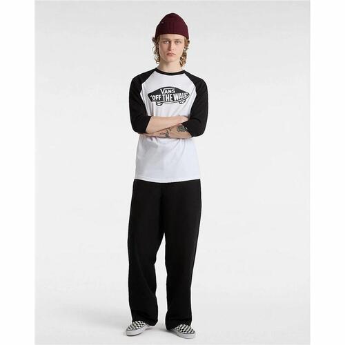 Kortærmet Sport T-shirt Vans Style 76 Raglan Hvid S