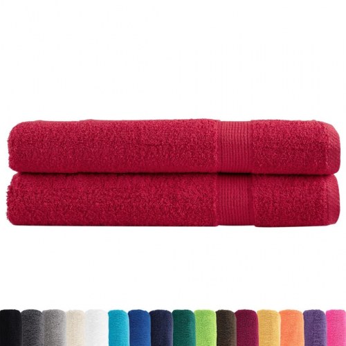 Håndklæder SOLUND 2 stk. Premium 100x200 cm 600 g/m2 rød