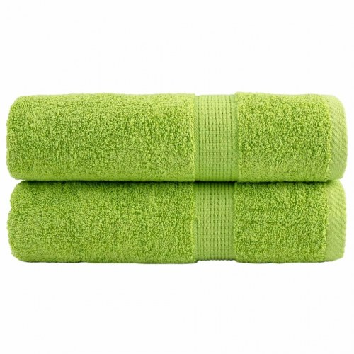 Badehåndklæder SOLUND 2 stk. 70 x 140 cm 600 g/m2 - æblegrøn