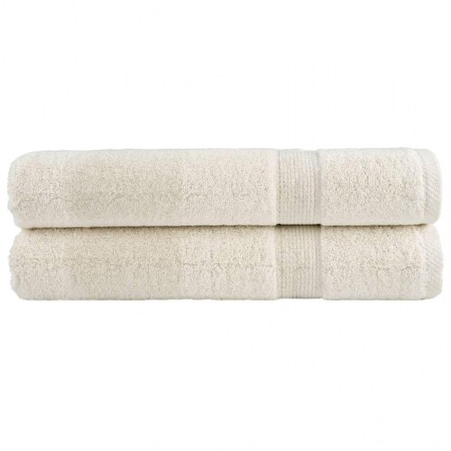 Håndklæder SOLUND 2 stk. 100 x 200 cm 600 g/m² - cremefarvet