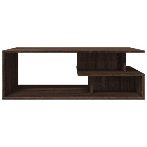 Sofabord 102x55x35 cm konstrueret træ brun egetræsfarve