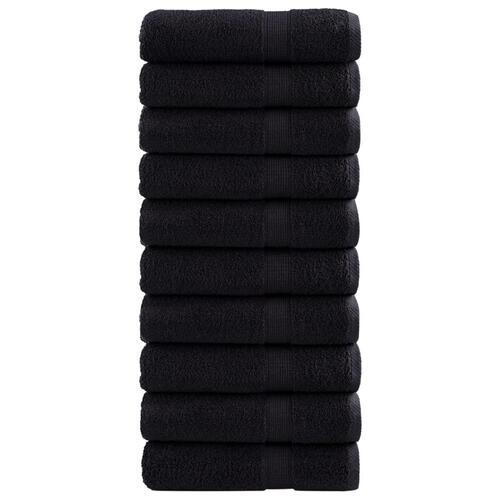 Håndklæder SOLUND 10 stk. Premium 70x140 cm 600 g/m2 sort