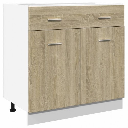 Skuffe-underskab Lyon - Sonoma eg 80×46×81,5 cm, konstrueret træ