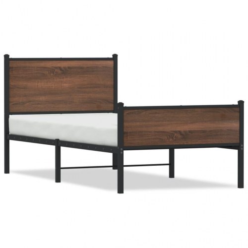 Sengeramme 90 x 190 cm uden madras - brun egetræsfarve