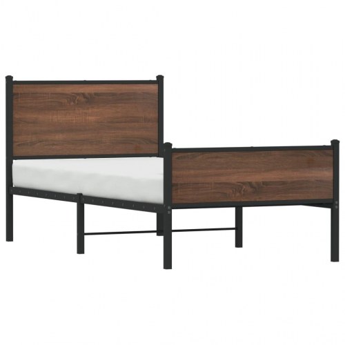 Sengeramme 90 x 190 cm uden madras - brun egetræsfarve