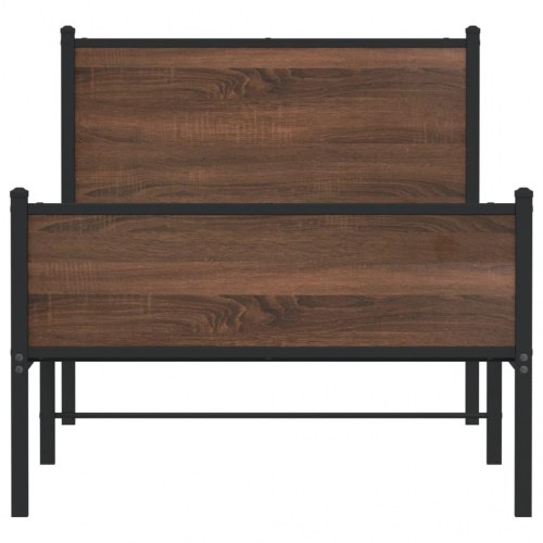 Sengeramme 90 x 190 cm uden madras - brun egetræsfarve