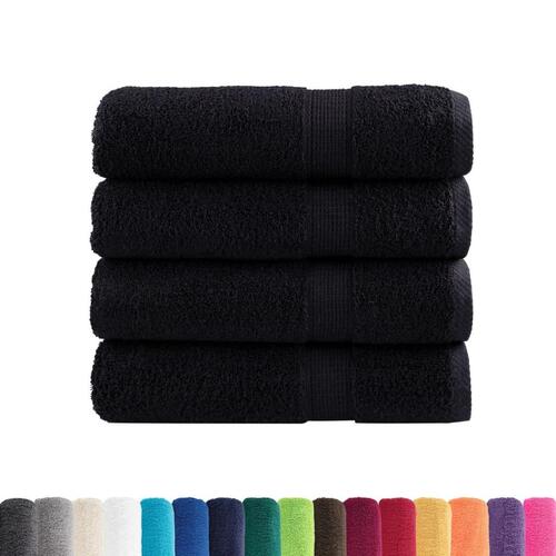 Håndklæder SOLUND 4 stk. Premium 50x100 cm 600 g/m2 sort