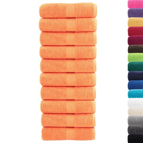 Håndklæder SOLUND 10 stk. Premium 30x30 cm 600 g/m2 orange