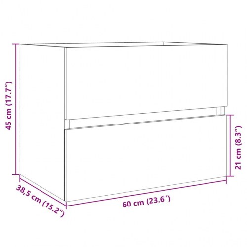 Vaskeskab 60 x 38,5 x 45 cm - sonoma-eg