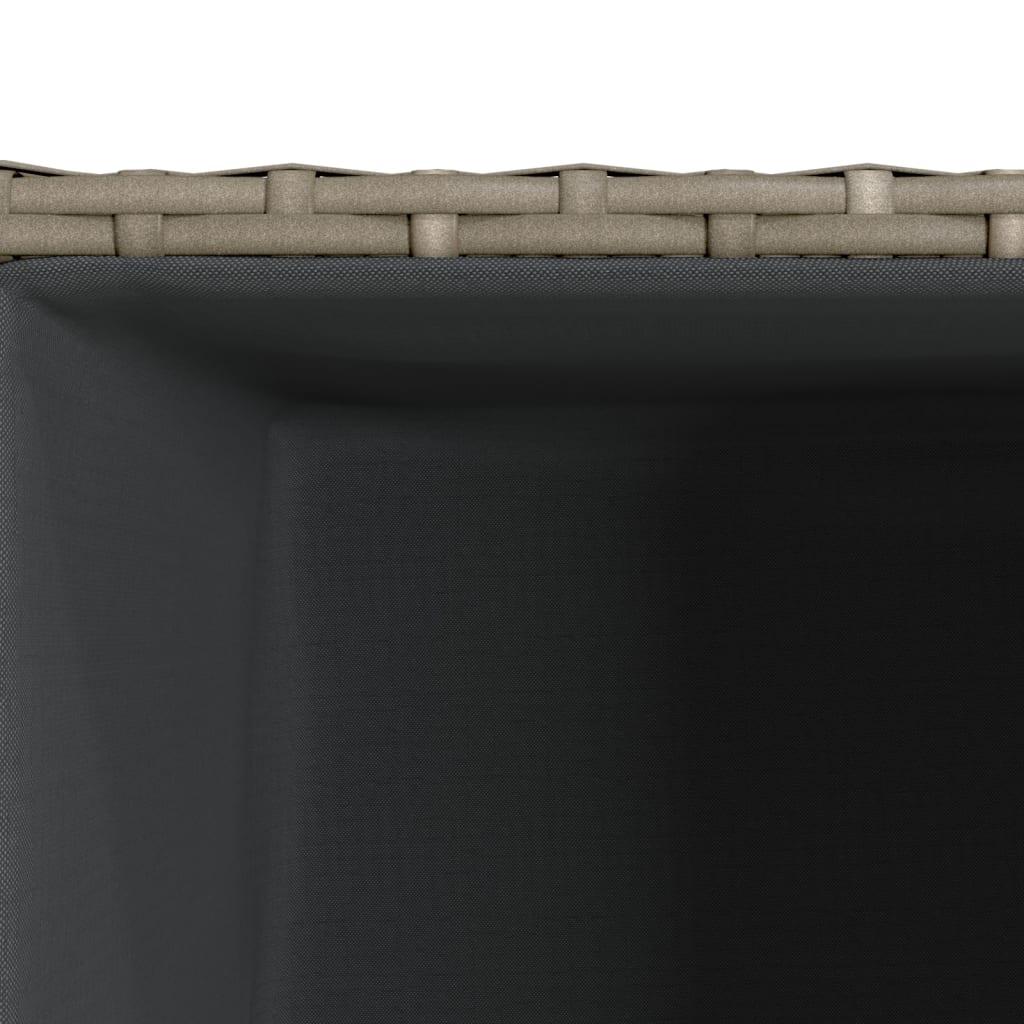 Plantekasse 30x30x60 cm polyrattan grå