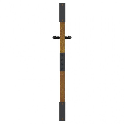 Havelåge i cortenstål 85×75 cm - bambusdesign, låsbar