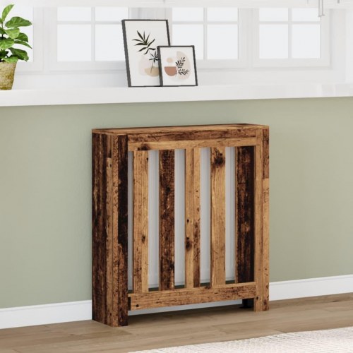 Radiatorskjuler 78×20×82 cm i konstrueret træ - antikt træ