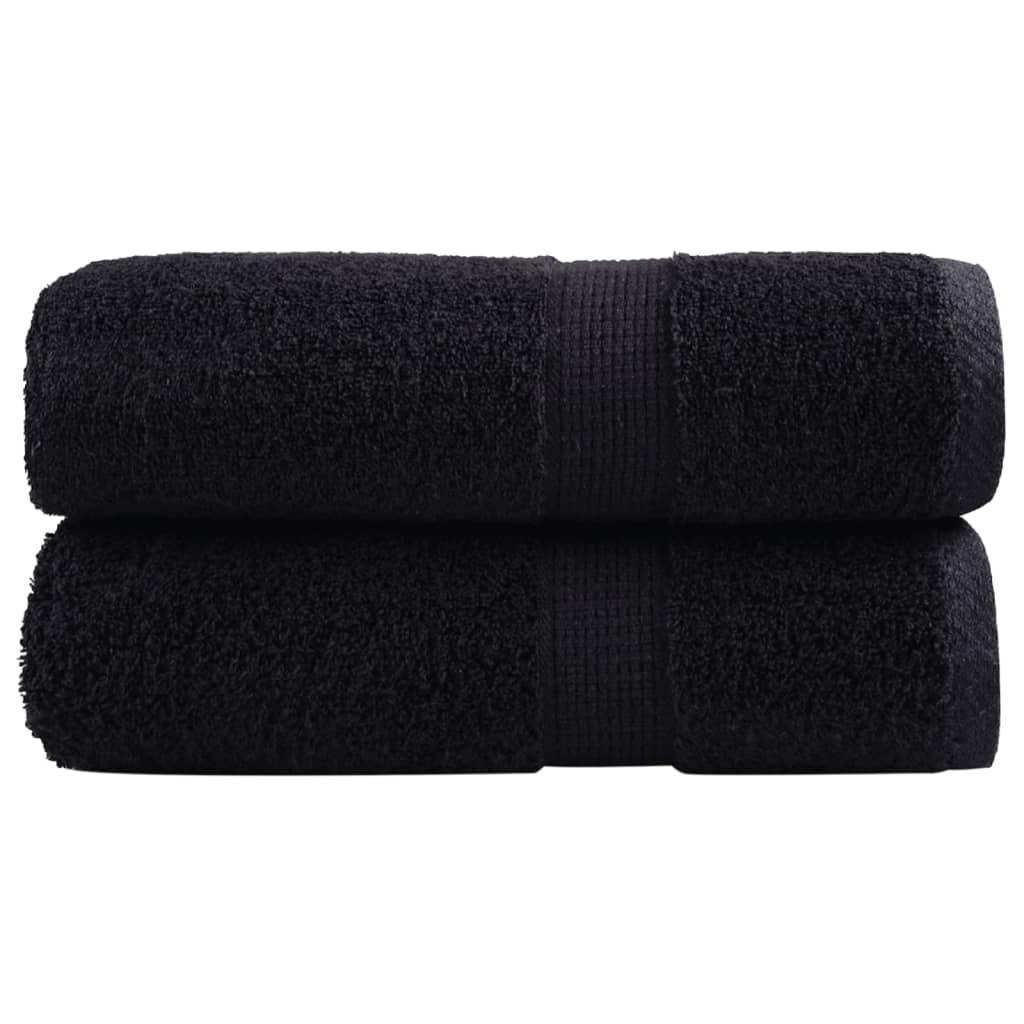 Vaskeklude 2 stk. Premium 30x30 cm 600 g/m2 100 % bomuld sort