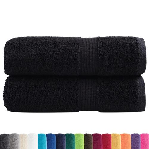 Vaskeklude 2 stk. Premium 30x30 cm 600 g/m2 100 % bomuld sort
