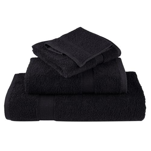 Vaskeklude 2 stk. Premium 30x30 cm 600 g/m2 100 % bomuld sort