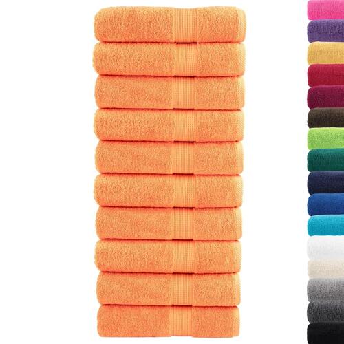 Håndklæder SOLUND 10 stk. Premium 50x100 cm 600 g/m2 orange
