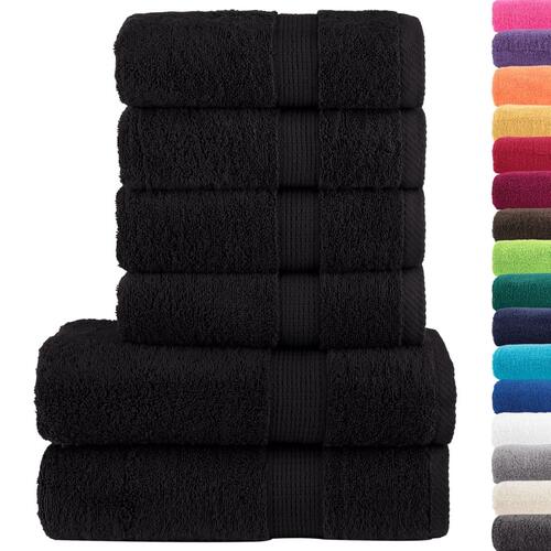 Håndklæder 6 stk. Premium SOLUND 600 g/m2 sort