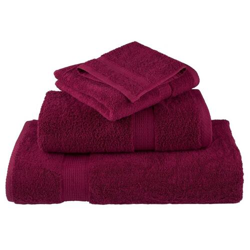 Håndklæder 12 stk. Premium 600 g/m2 100 % bomuld bordeauxfarvet