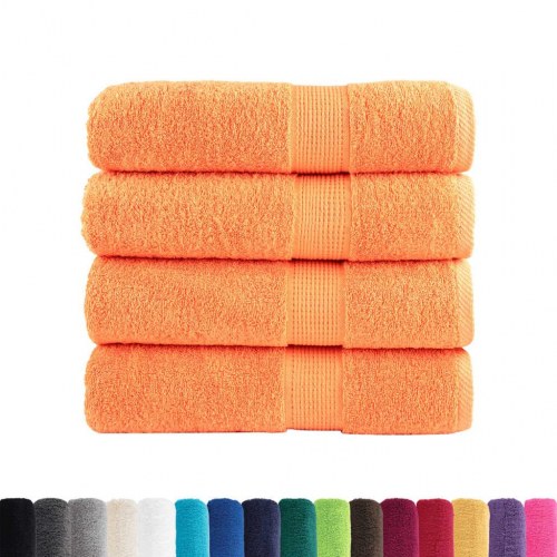 Badehåndklæder SOLUND 4 stk. - orange 100 x 150 cm