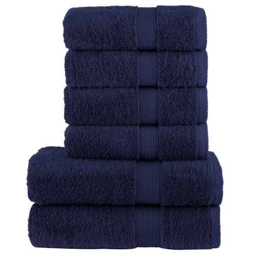 Håndklæder 6 stk. Premium SOLUND 600 g/m2 marineblå
