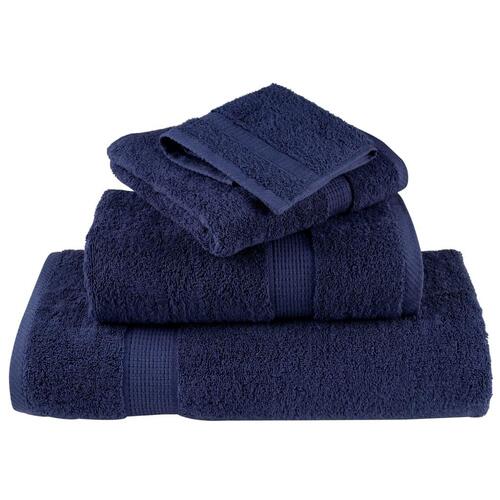 Håndklæder 6 stk. Premium SOLUND 600 g/m2 marineblå