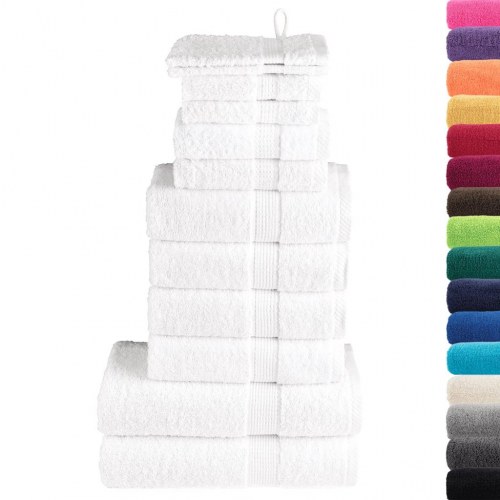Håndklædesæt 12 stk. - SOLUND Premium 600 g/m², hvid